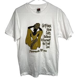 Vintage Y2K African Queen Girlfriend Have Faith Minnesota Shirt‎ Size M